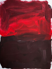 Brown and red painting background. Modern art. Contemporary art.