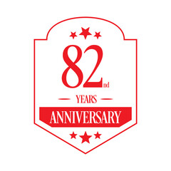 Luxury 81st years anniversary vector icon, logo. Graphic design element