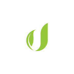 Awesome Letter D Leaf Premium Logo