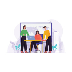 creative Business team illustration Concept