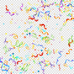 ribbon serpentine tinsel red spiral color curly