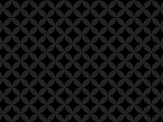 黒い和柄背景　七宝柄