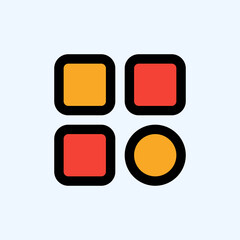 Open menu icon in filled line style about user interface, use for website mobile app presentation