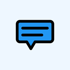 Chat icon in filled line style about user interface, use for website mobile app presentation