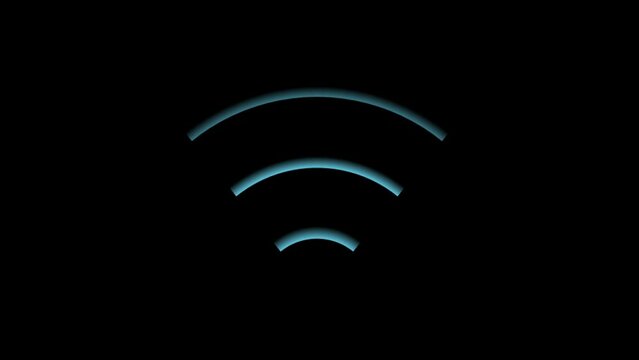 Blue wave pulse animation, alpha channel