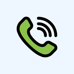 Phone ringing icon in filled line style about user interface, use for website mobile app presentation