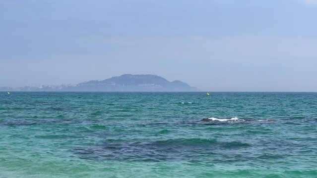 View of Ceuta from a Moroccan beach