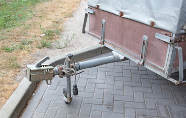 Obraz premium Trailer hitch on a trailer