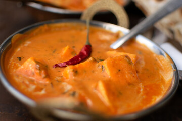 Butter Paneer Masala, Cottage Cheese Curry, Chicken Korma, Traditional Indian Food