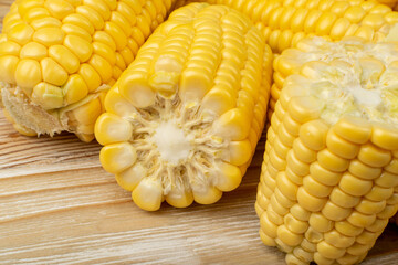 Sweet Corn Ears Closeup