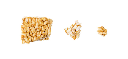 Puffed Rice Isolated, Puff Healthy Cereal Dessert