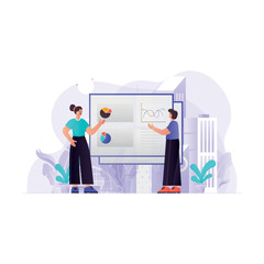 Sales strategy illustration for landing page