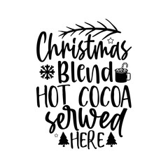 Christmas blend hot cocoa sewed here svg