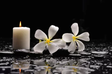 Foto op Plexiglas spa still life of with frangipani with candle  © Mee Ting