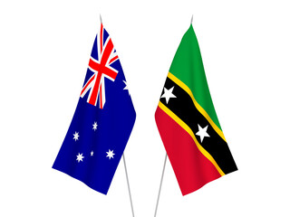 Australia and Federation of Saint Christopher and Nevis flags
