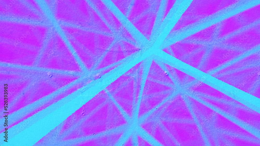 Poster Chaotic geometric pattern of moving colored lines 3d rendering loop animation 4K