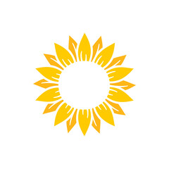 yellow sunflower vector bloom in spring