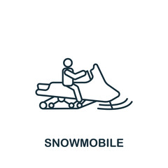 Snowmobile icon. Line simple icon for templates, web design and infographics
