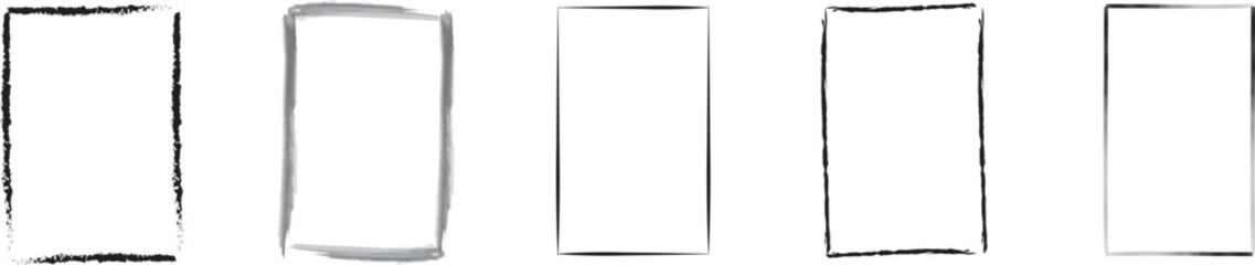 Grunge frame collecton. Grounge border set. Vector