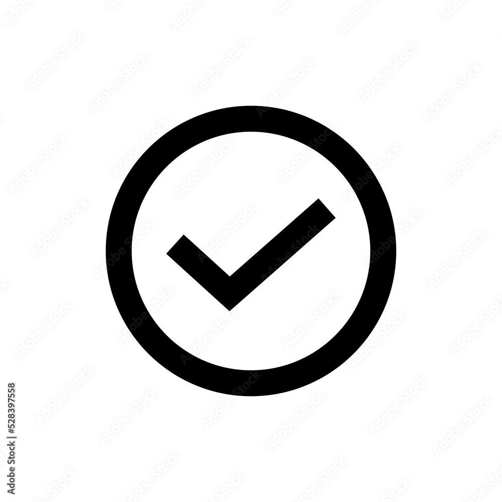 Poster check of basic icons for notifications and icons displayed on mobile and website. a icons collection