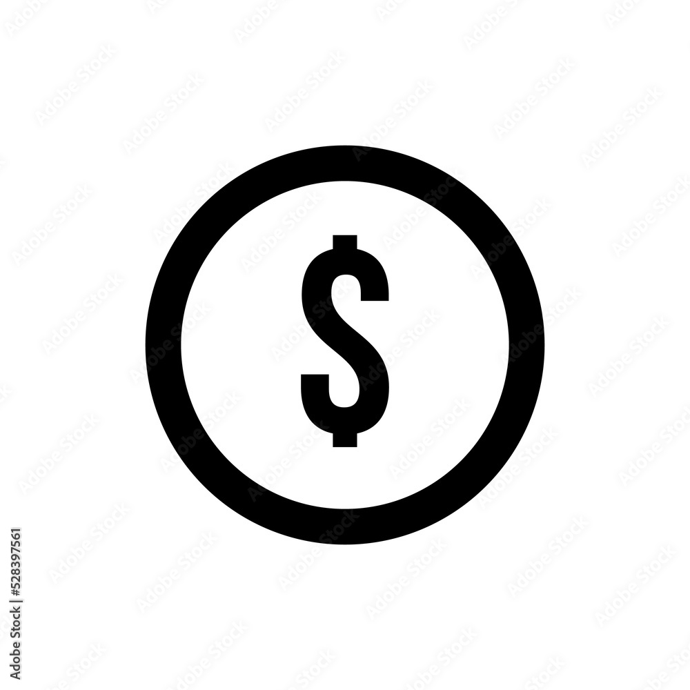 Poster coin of basic icons for notifications and icons displayed on mobile and website. a icons collection 