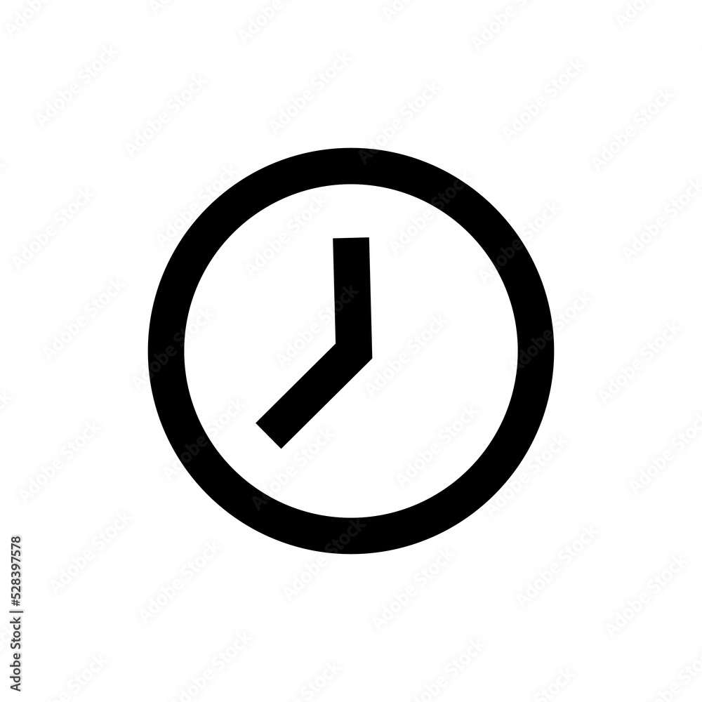 Poster clock of basic icons for notifications and icons displayed on mobile and website. a icons collection