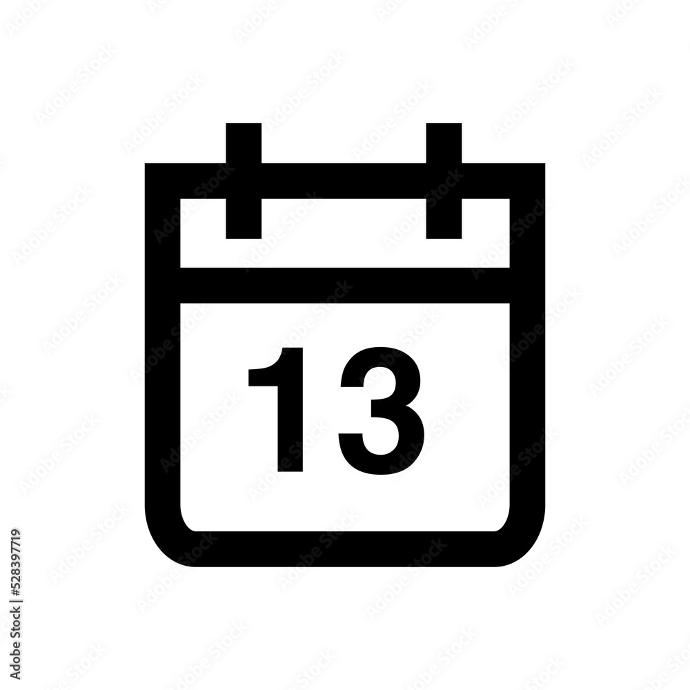 Poster calendar of basic icons for notifications and icons displayed on mobile and website. a icons collect
