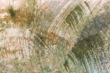 Abstract art background light brown and green colors. Watercolor painting with beige soft gradient.
