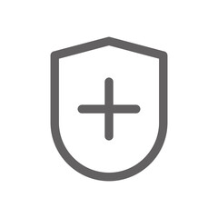 health shield icon. Perfect for web design or healthcare applications. Simple vector illustration.