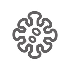 corona virus icon. Perfect for web design or healthcare applications. Simple vector illustration.