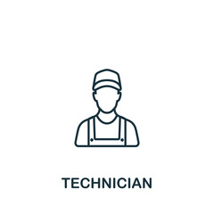 Technician icon. Line simple line Car Service icon for templates, web design and infographics