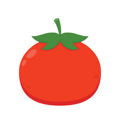 Tomato cartoon. Tomato vector. Tomato on white background.