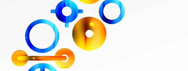 Circle composition abstract background. Trendy techno business template for wallpaper, banner, background or landing