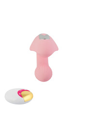 Dildo for vaginal and clitoral stimulation isolated in white.