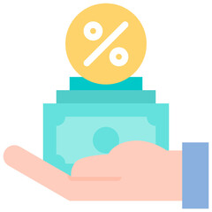 Loans icon. Flat design. For presentation.
