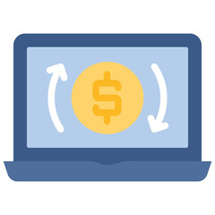 Internet banking icon. Flat design. For presentation.