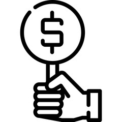 Auction icon. Outline design. For presentation.