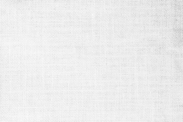 Fabric canvas woven texture background in pattern light white color blank. Natural gauze linen, carpet wool and cotton	
