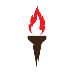 Illustration of torch fire icon