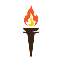 Illustration of torch fire icon