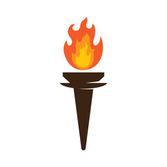 Illustration of torch fire icon