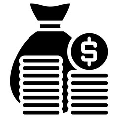 Wealth Accumulation icon. Solid design. For presentation.