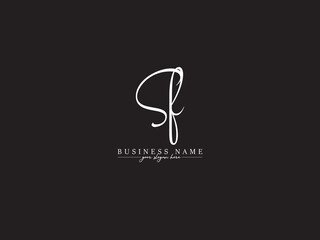 Signature SF Logo icon, Classic Sf fs Logo Letter Vector Image Design For You