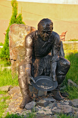 Sculpture of a man, Zlotoryja, Lower Silesian Voivodeship, Poland.