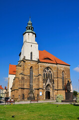 Church of the Nativity of the Blessed Virgin Mary. Zlotoryja, Lower Silesian Voivodeship, Poland.