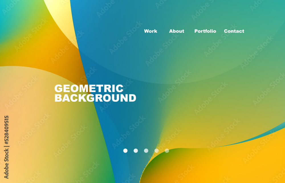 Fototapete Abstract liquid background for your landing page design. Web page for website or mobile app wallpaper