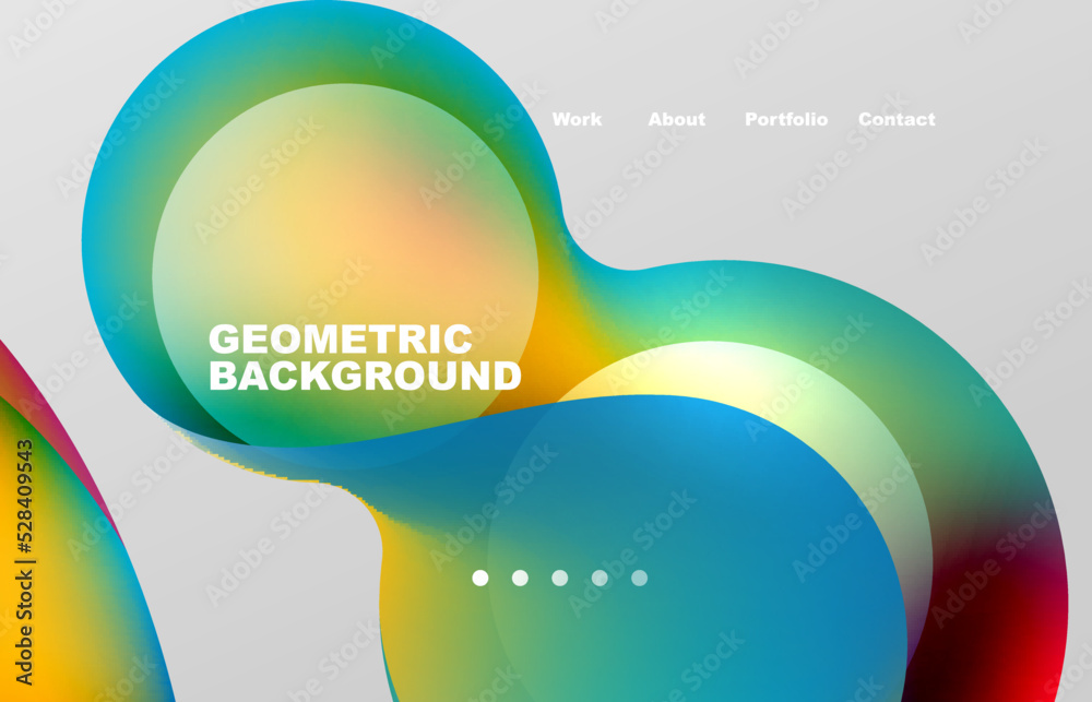 Fototapete abstract liquid background for your landing page design. web page for website or mobile app wallpape