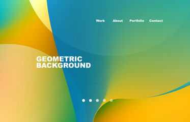 Abstract liquid background for your landing page design. Web page for website or mobile app wallpaper