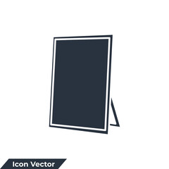 mirror icon logo vector illustration. mirror symbol template for graphic and web design collection