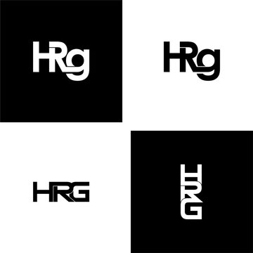 hrg letter original monogram logo design set